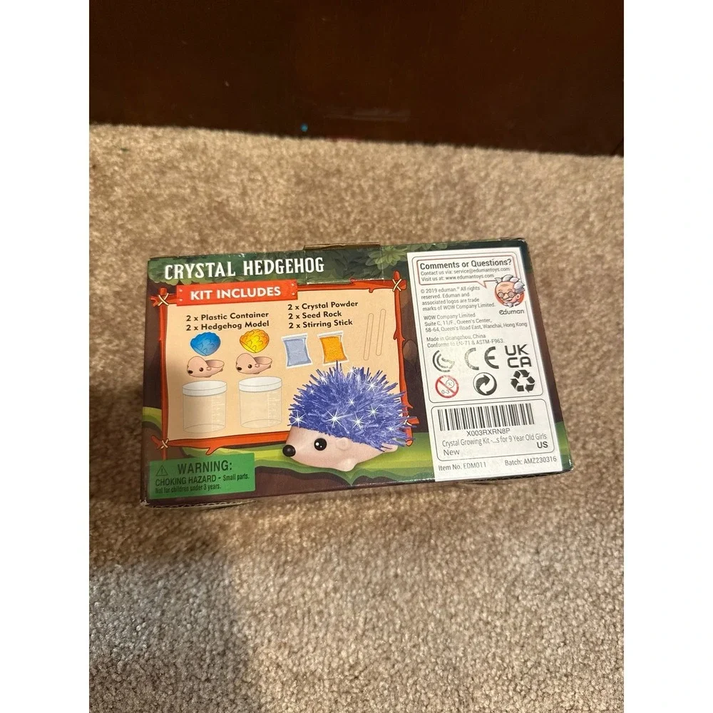 NWT XX 2 Hedgehog Crystal Growing Kit STEM Toy